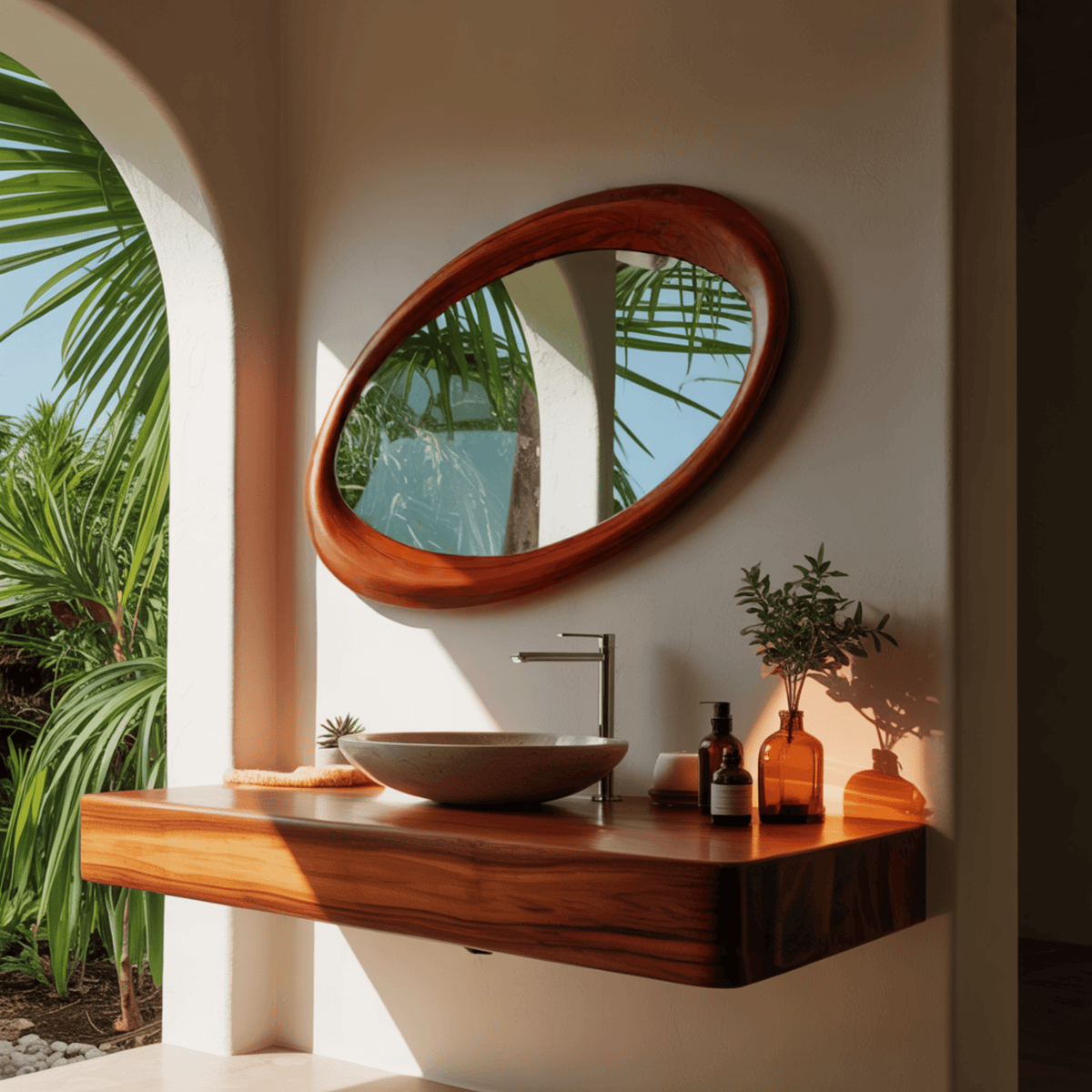 Eclipsera Artisan-Sculpted Solid Wood Mirror Frame
