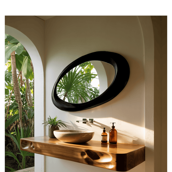 Eclipsera Artisan-Sculpted Solid Wood Mirror Frame
