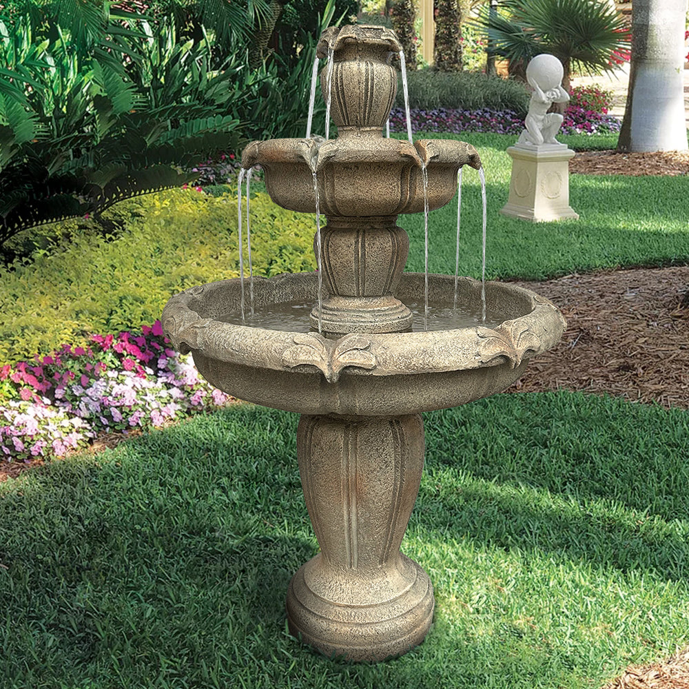 Concrete 3 Tier Water Fountain Large Estate