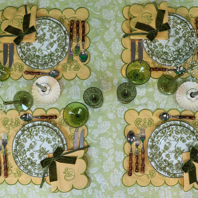 Eden Flora Parlour Premium Linen Tablecloth