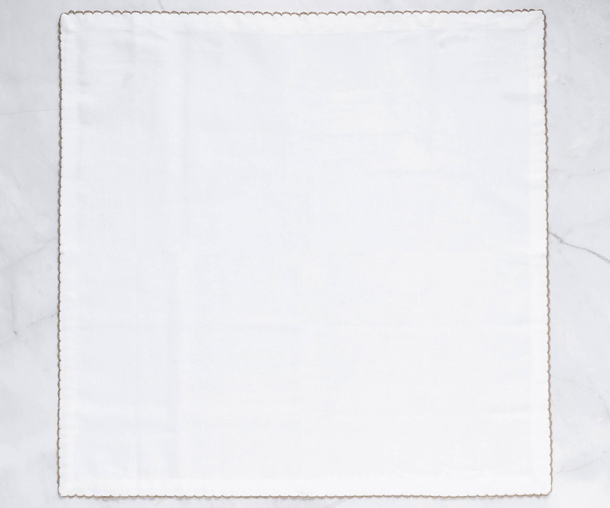 Cloth Napkins - Wedding Napkins - Shell Edge Napkin