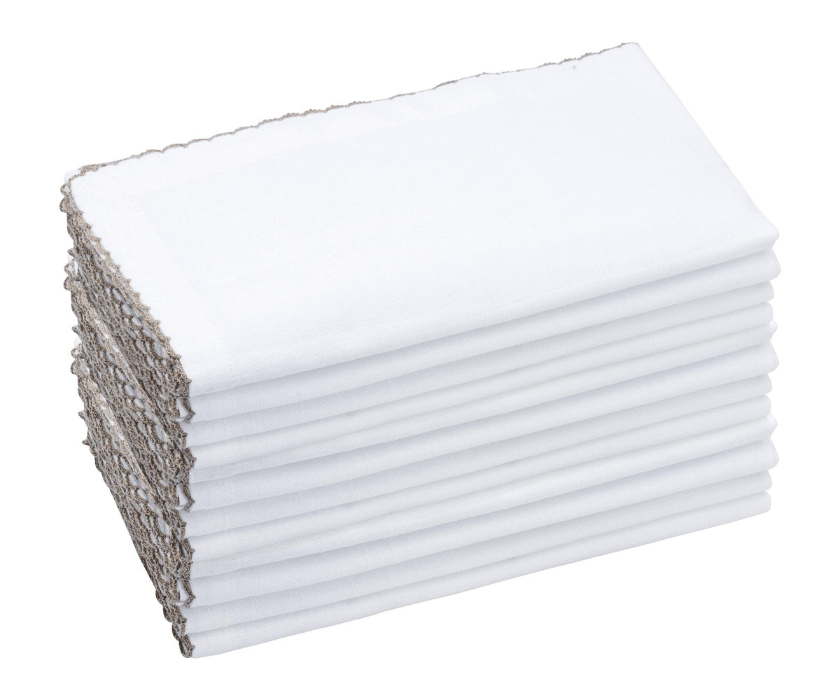 Cloth Napkins - Wedding Napkins - Shell Edge Napkin