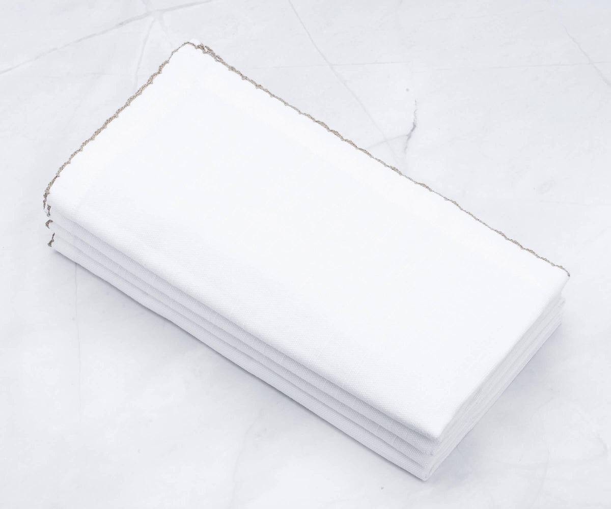 Cloth Napkins - Wedding Napkins - Shell Edge Napkin