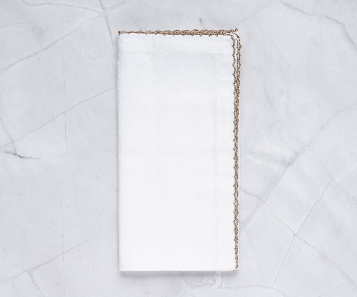 Cloth Napkins - Wedding Napkins - Shell Edge Napkin