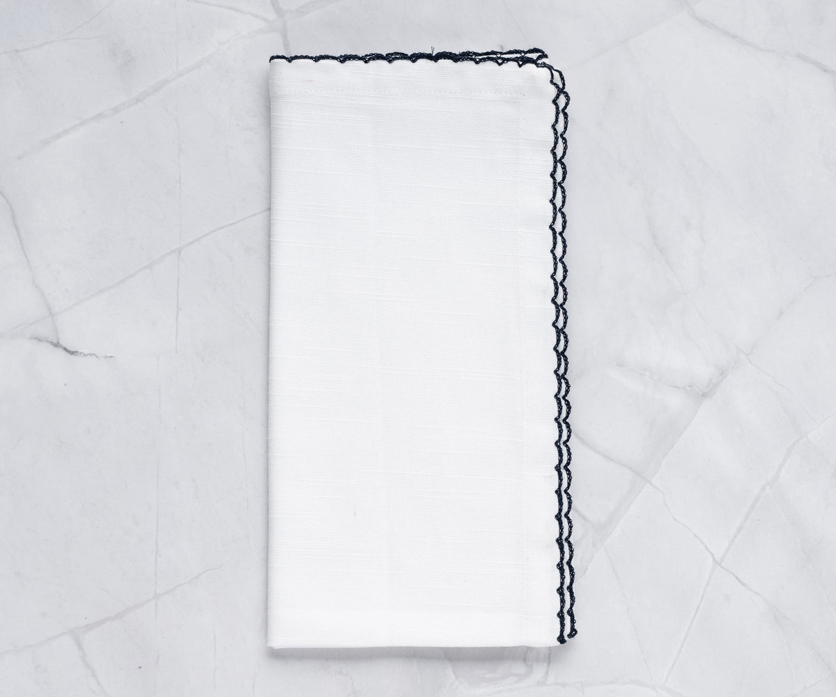 Cloth Napkins - Wedding Napkins - Shell Edge Napkin