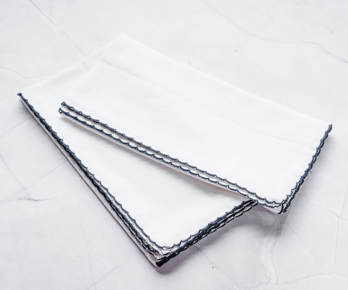 Cloth Napkins - Wedding Napkins - Shell Edge Napkin