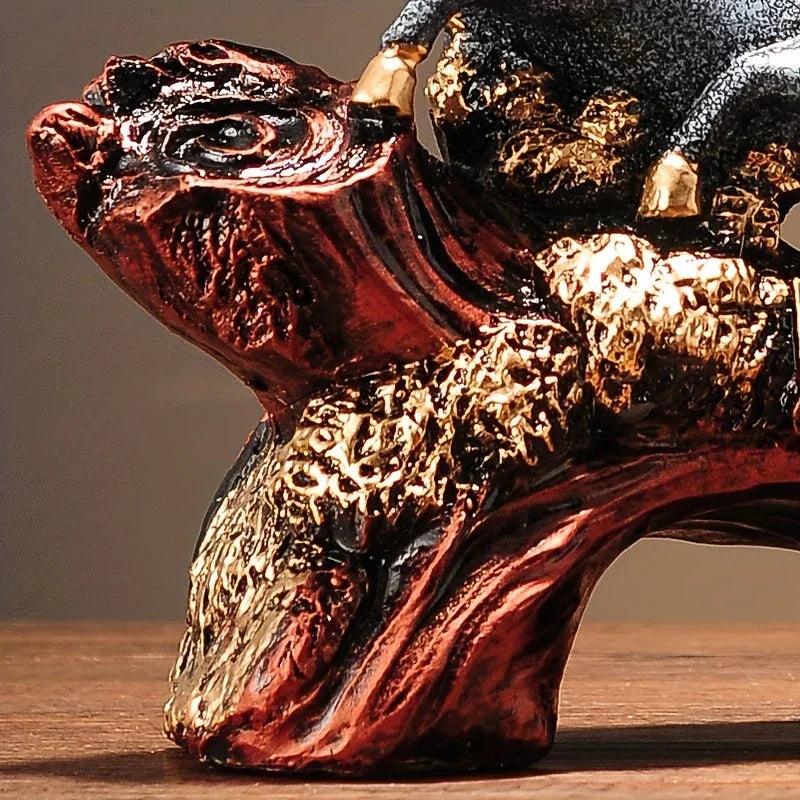 Eight Galloping Horses Resin Sculpture Decorative Table Accent