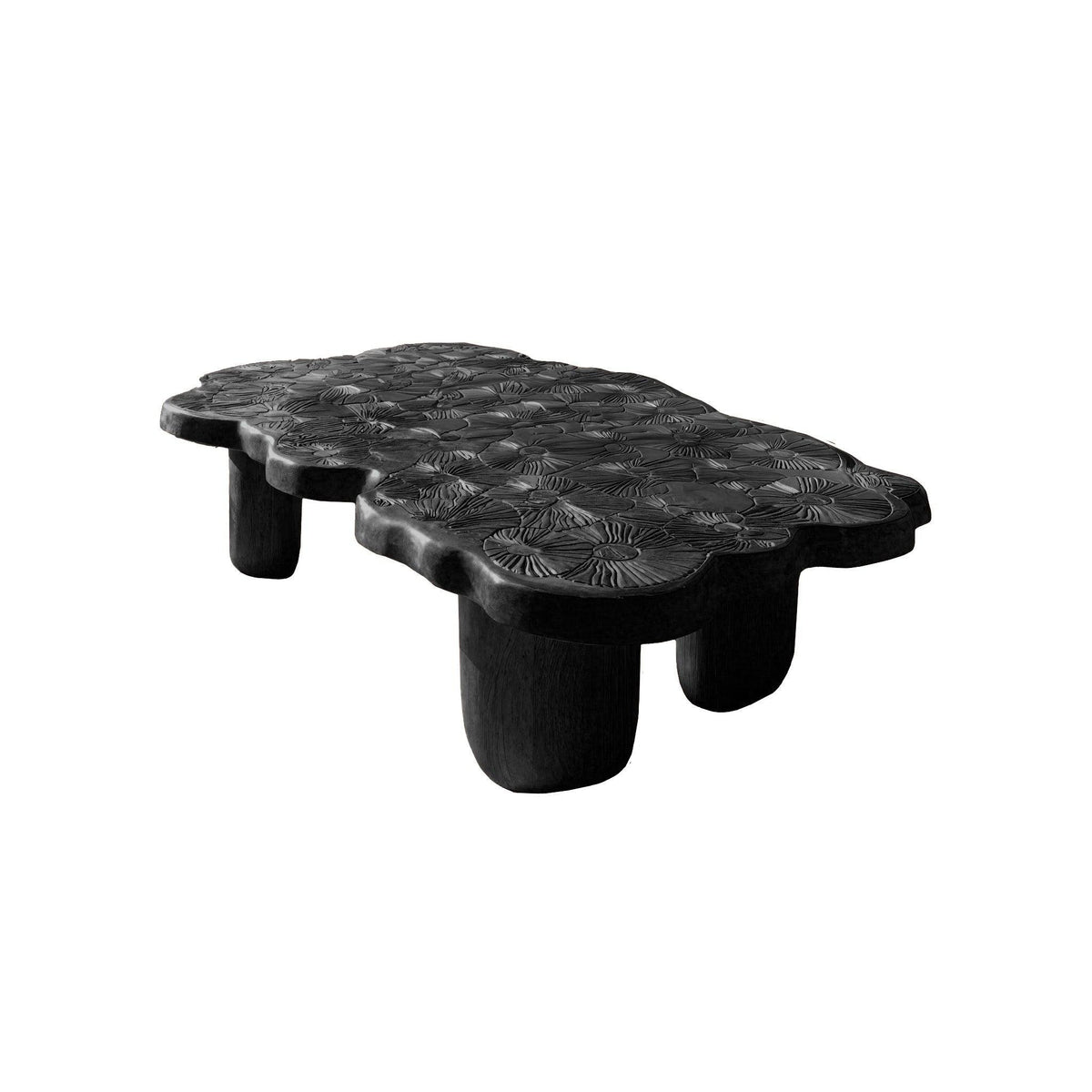 Elara Bloom Solid Wood Coffee Table