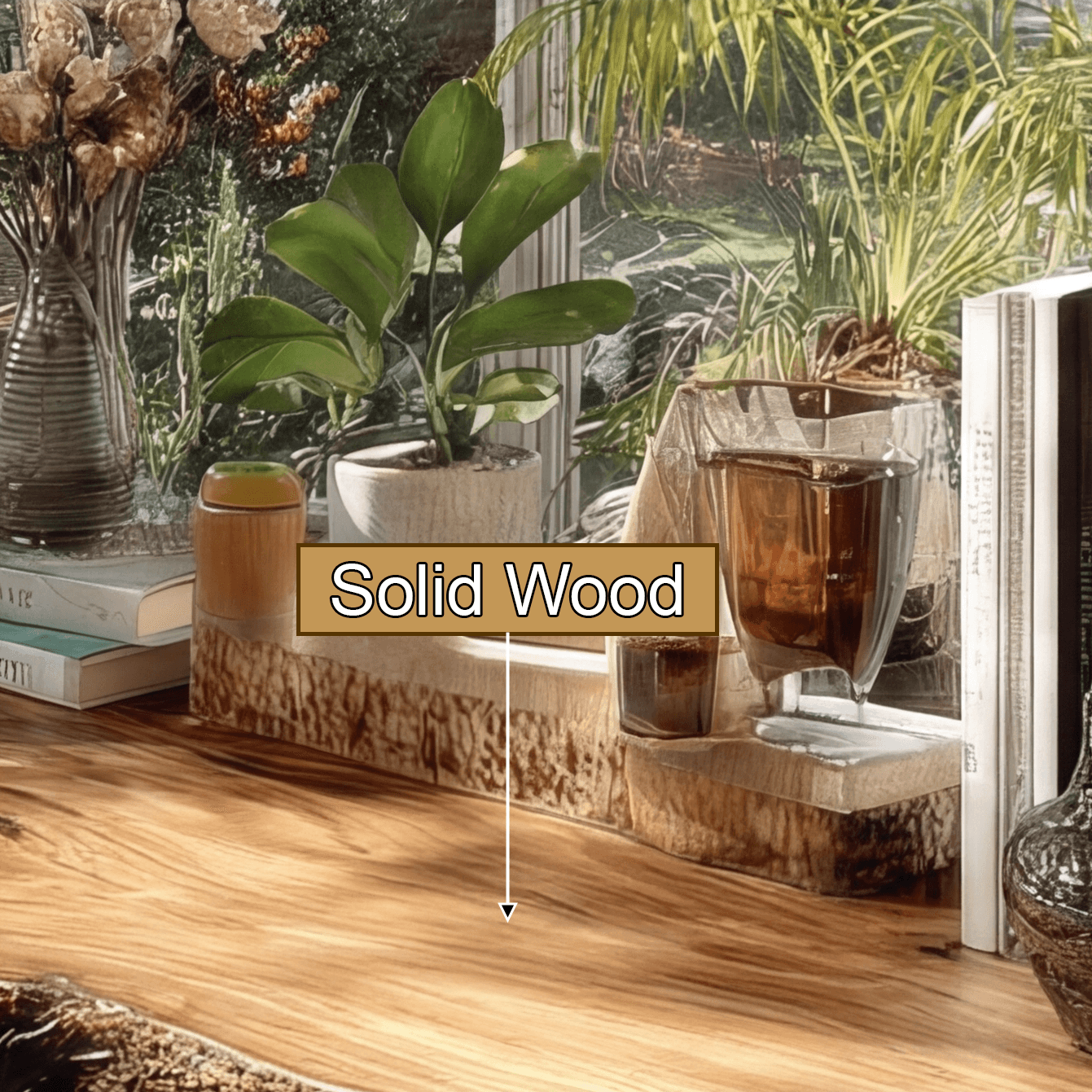 Elarion Live Edge Solid Wood Floating Shelf SPA284713