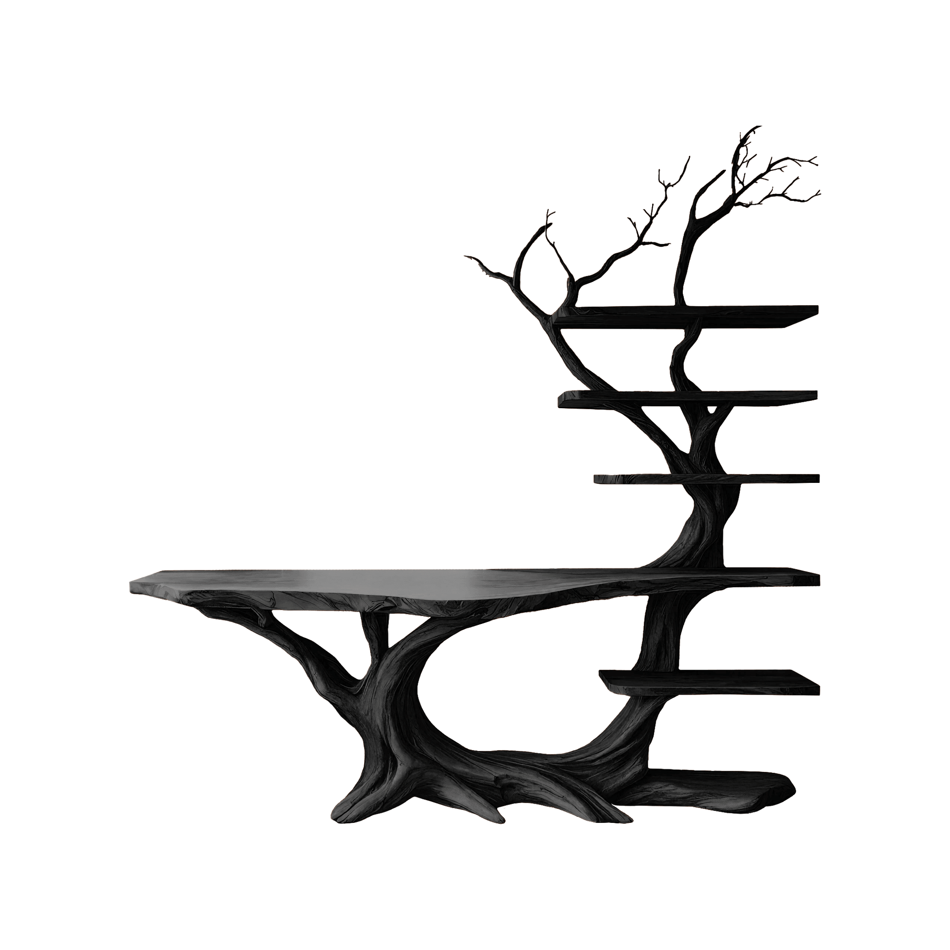 Eldergrove Solid Wood Console Table with Shelves