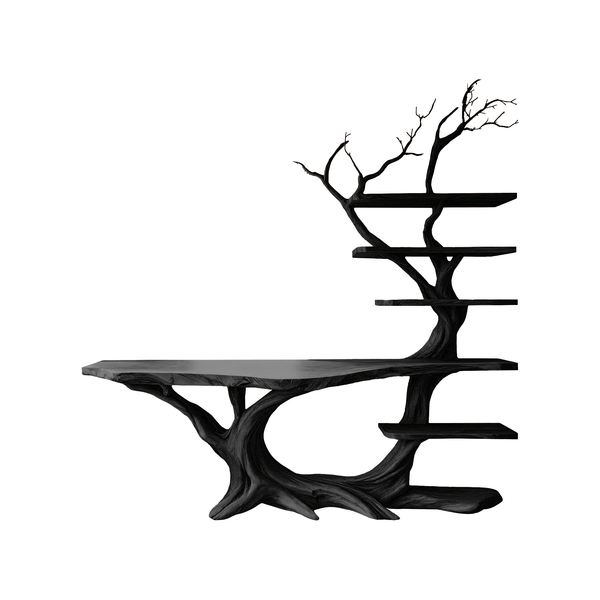 Eldergrove Solid Wood Console Table with Shelves