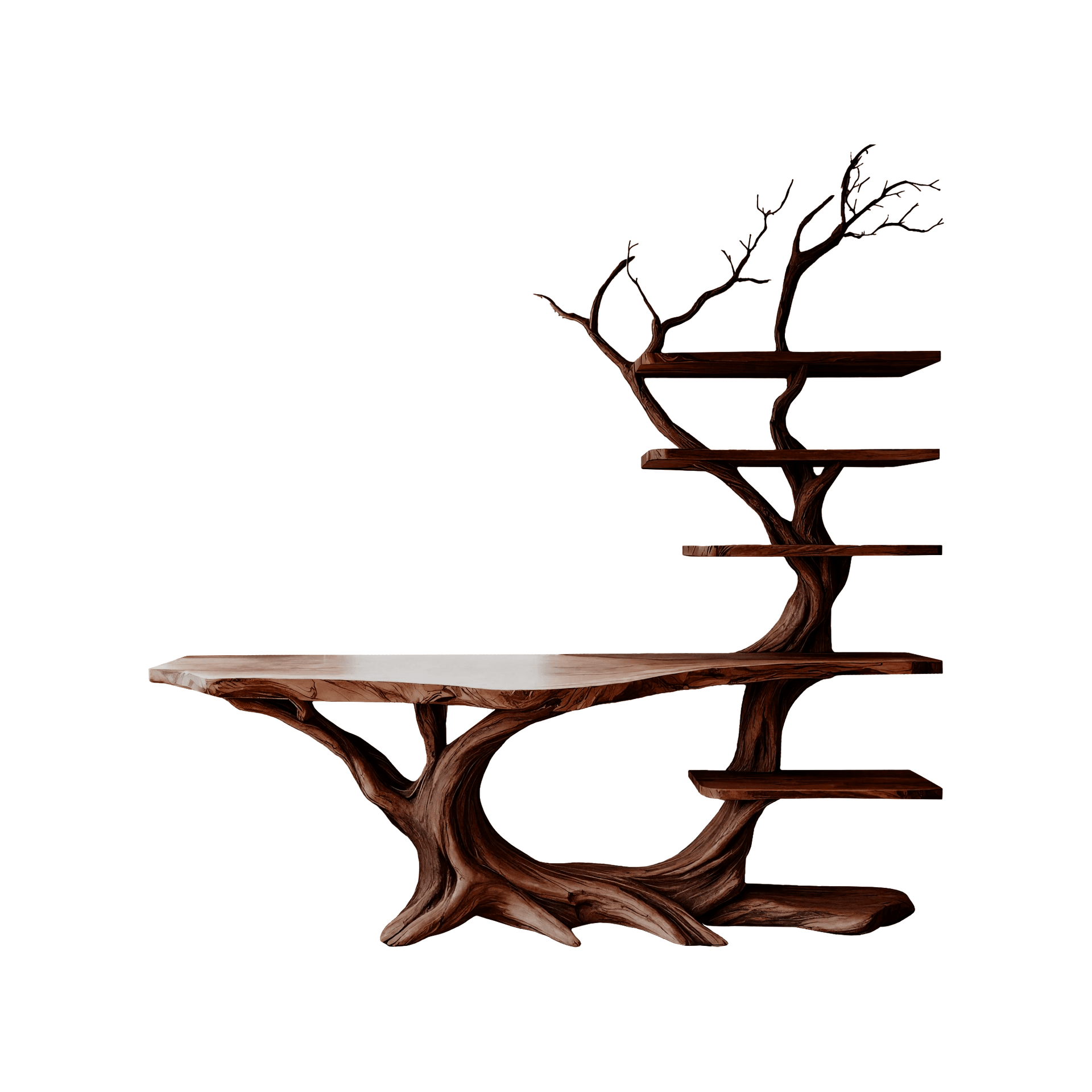 Eldergrove Solid Wood Console Table with Shelves