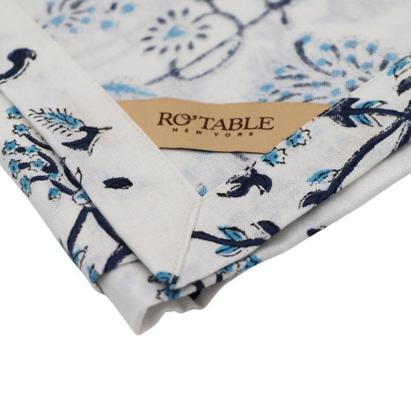 Eleanor Royal Blue Organic Cotton Tablecloth