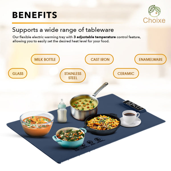 Electric Food Warmer Mat -Portable and Flexible.
