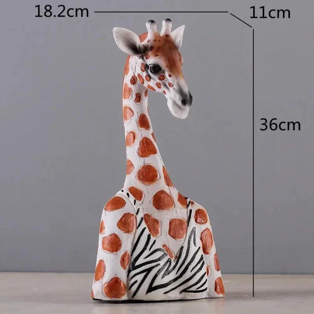 Elegant Giraffe Gentleman Sculpture Decorative Figurine