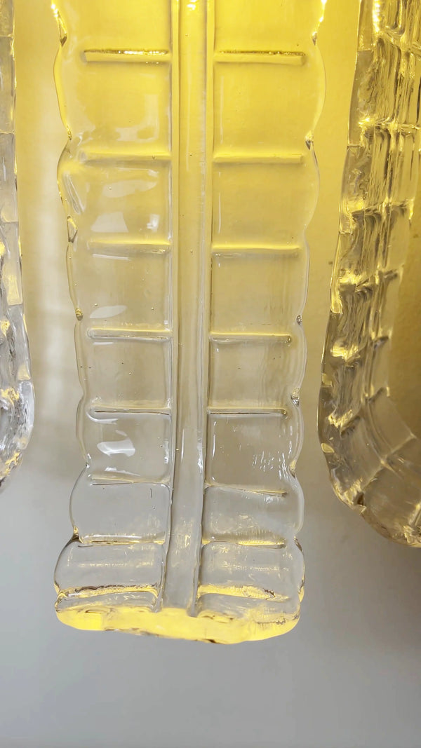 Elegant Murano Leaf Shape Glass Wall Sconce