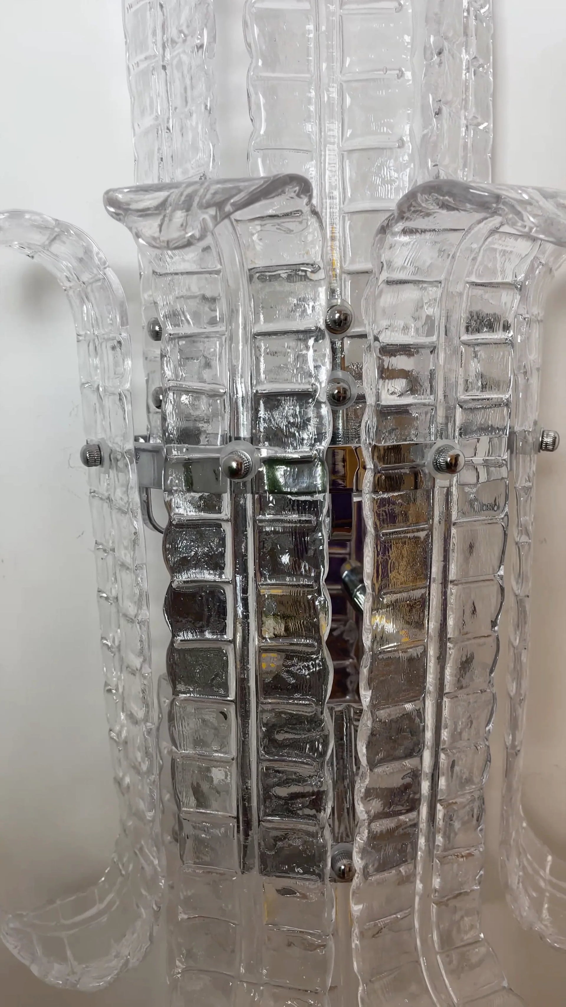 Elegant Murano Leaf Shape Glass Wall Sconce