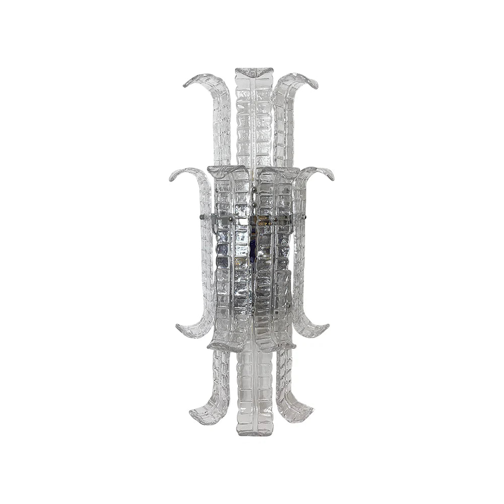 Elegant Murano Leaf Shape Glass Wall Sconce