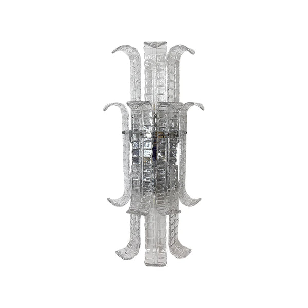 Elegant Murano Leaf Shape Glass Wall Sconce