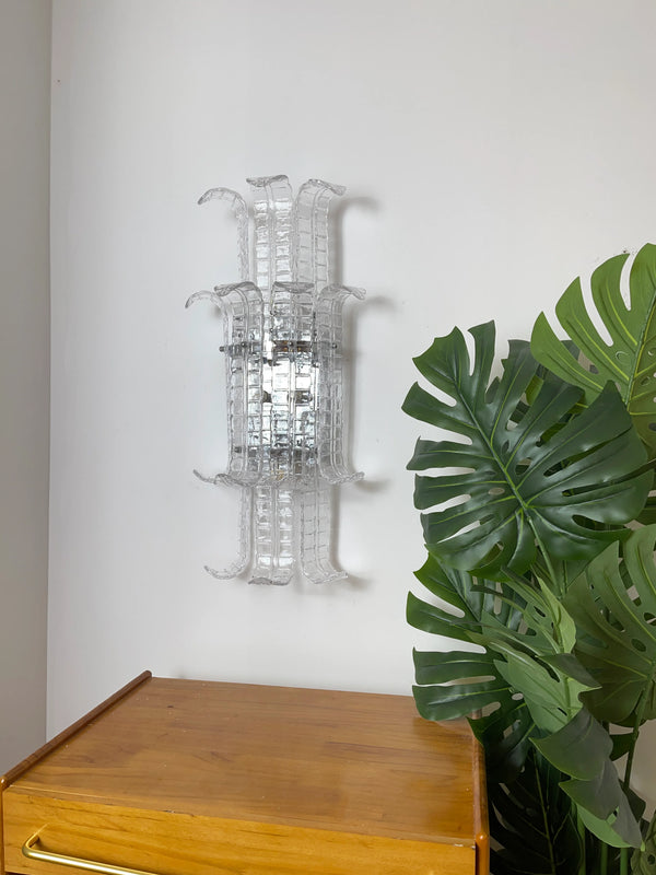 Elegant Murano Leaf Shape Glass Wall Sconce