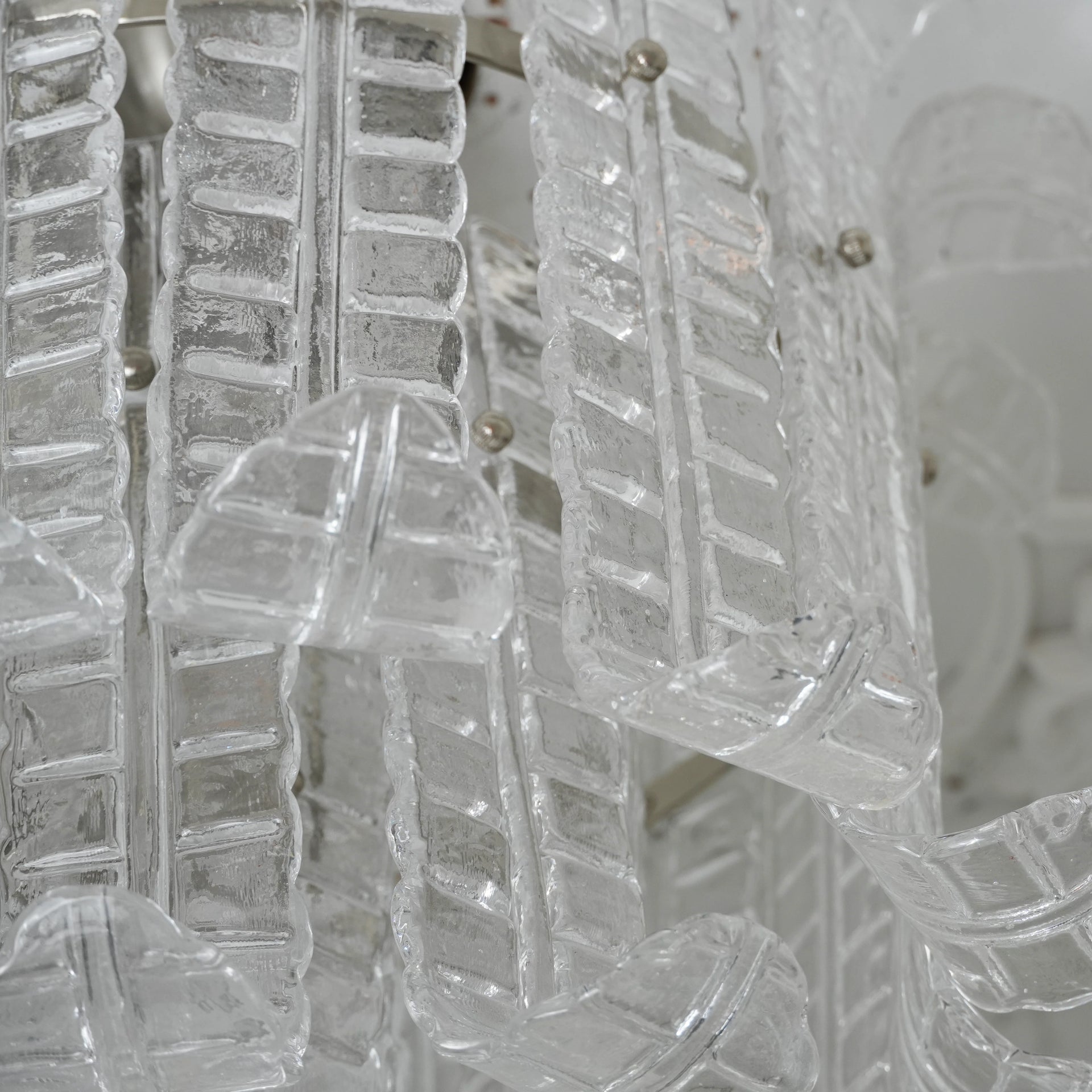 Elegant Murano Leaf Shaped Ceiling Lamp