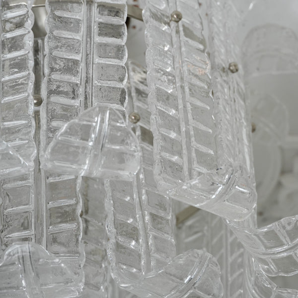 Elegant Murano Leaf Shaped Ceiling Lamp