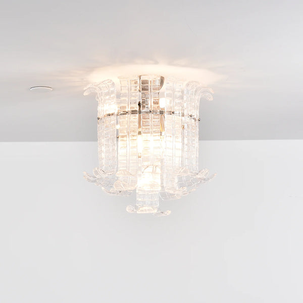 Elegant Murano Leaf Shaped Ceiling Lamp