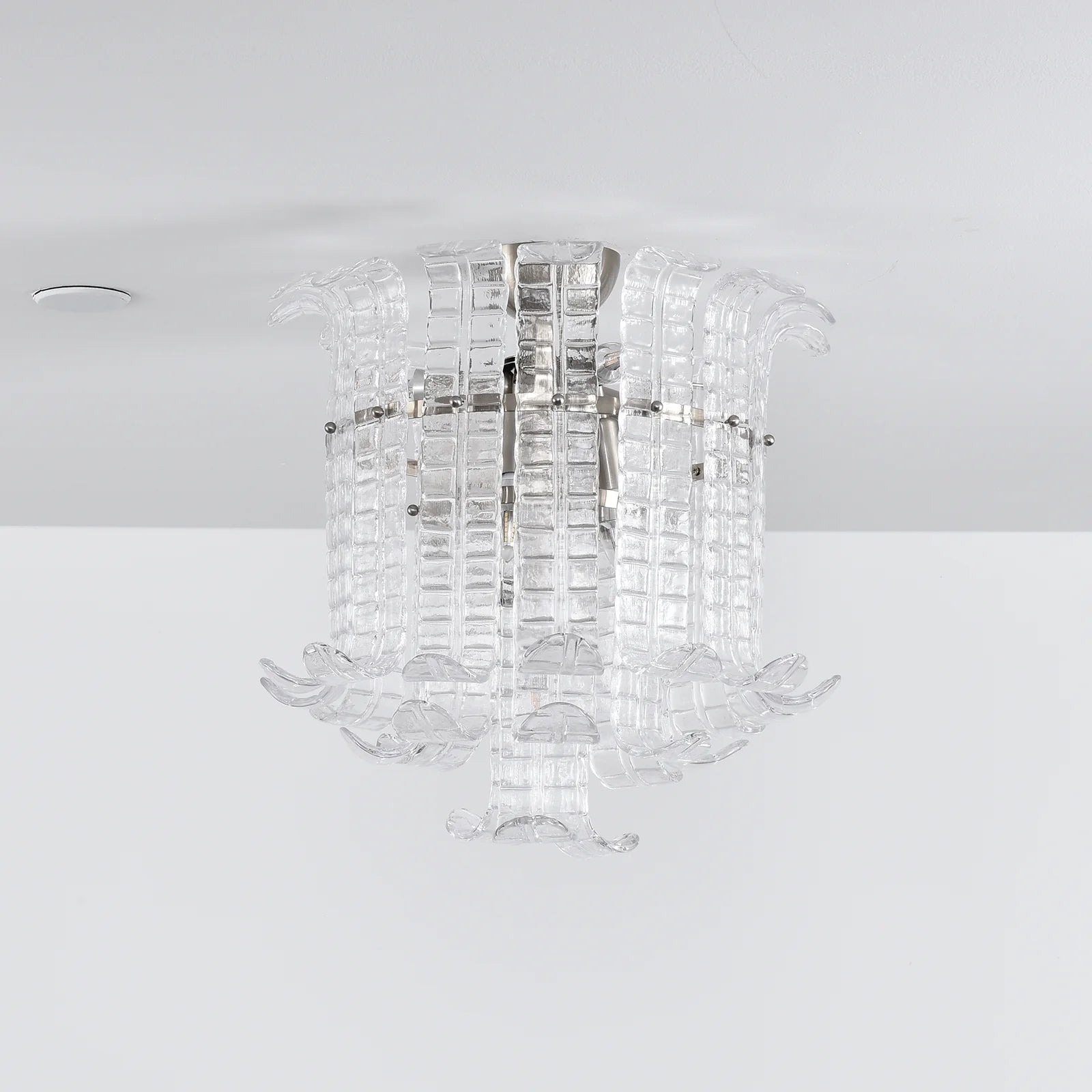Elegant Murano Leaf Shaped Ceiling Lamp