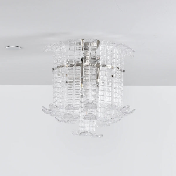 Elegant Murano Leaf Shaped Ceiling Lamp