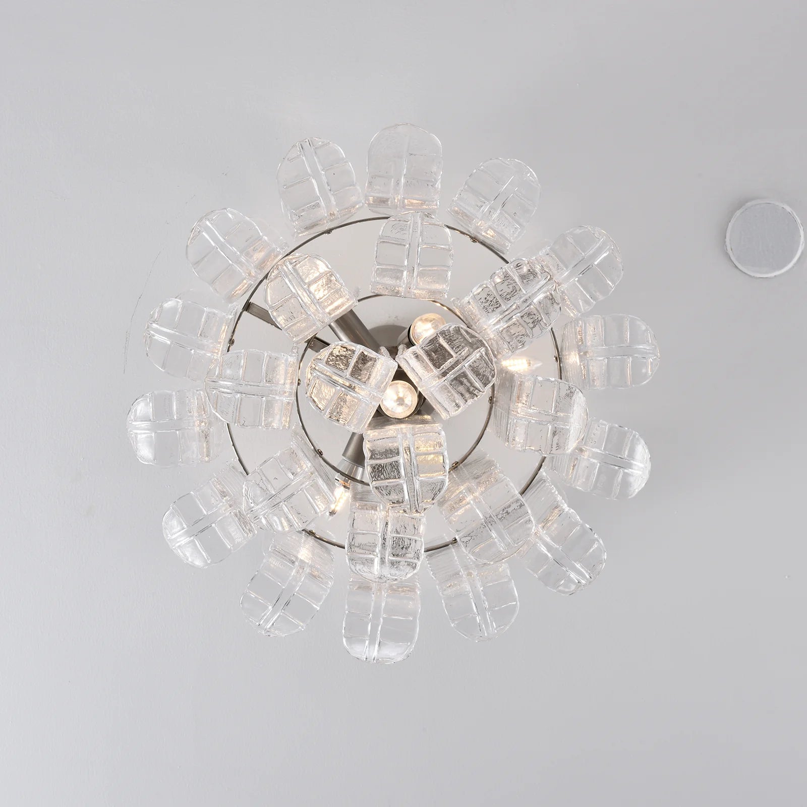 Elegant Murano Leaf Shaped Ceiling Lamp