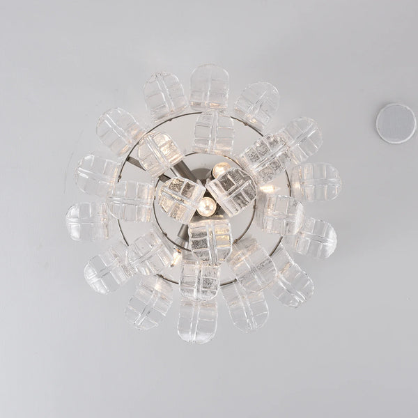 Elegant Murano Leaf Shaped Ceiling Lamp