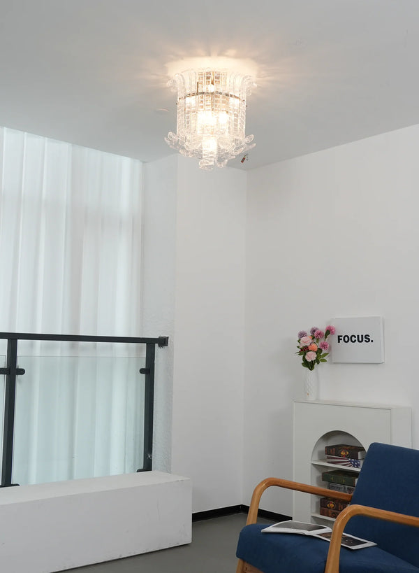 Elegant Murano Leaf Shaped Ceiling Lamp