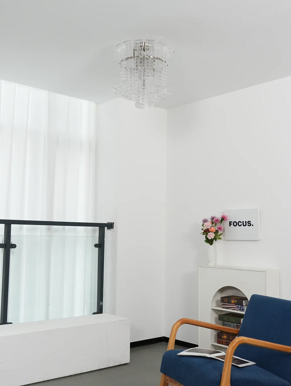 Elegant Murano Leaf Shaped Ceiling Lamp