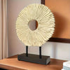 Elegant Golden Sunflower Tabletop Figurine - Antique White