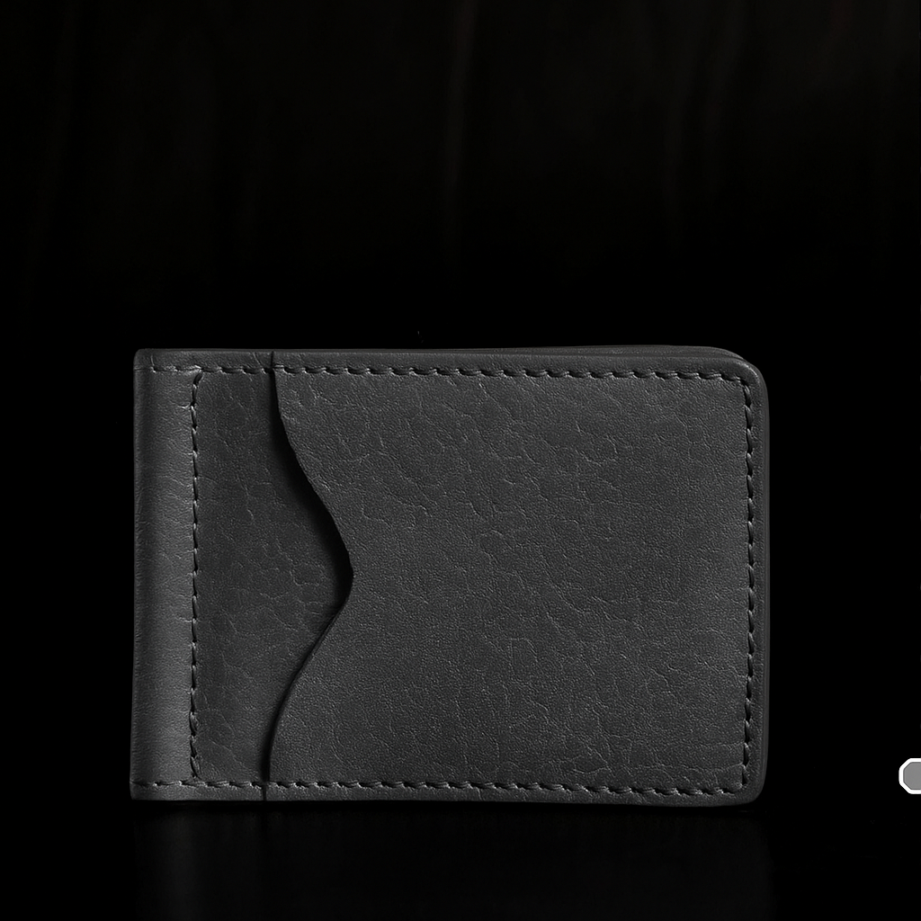 The Pinnacle Wallet - Cognac Slim Money Clip Pebble Grain Leather Wallet