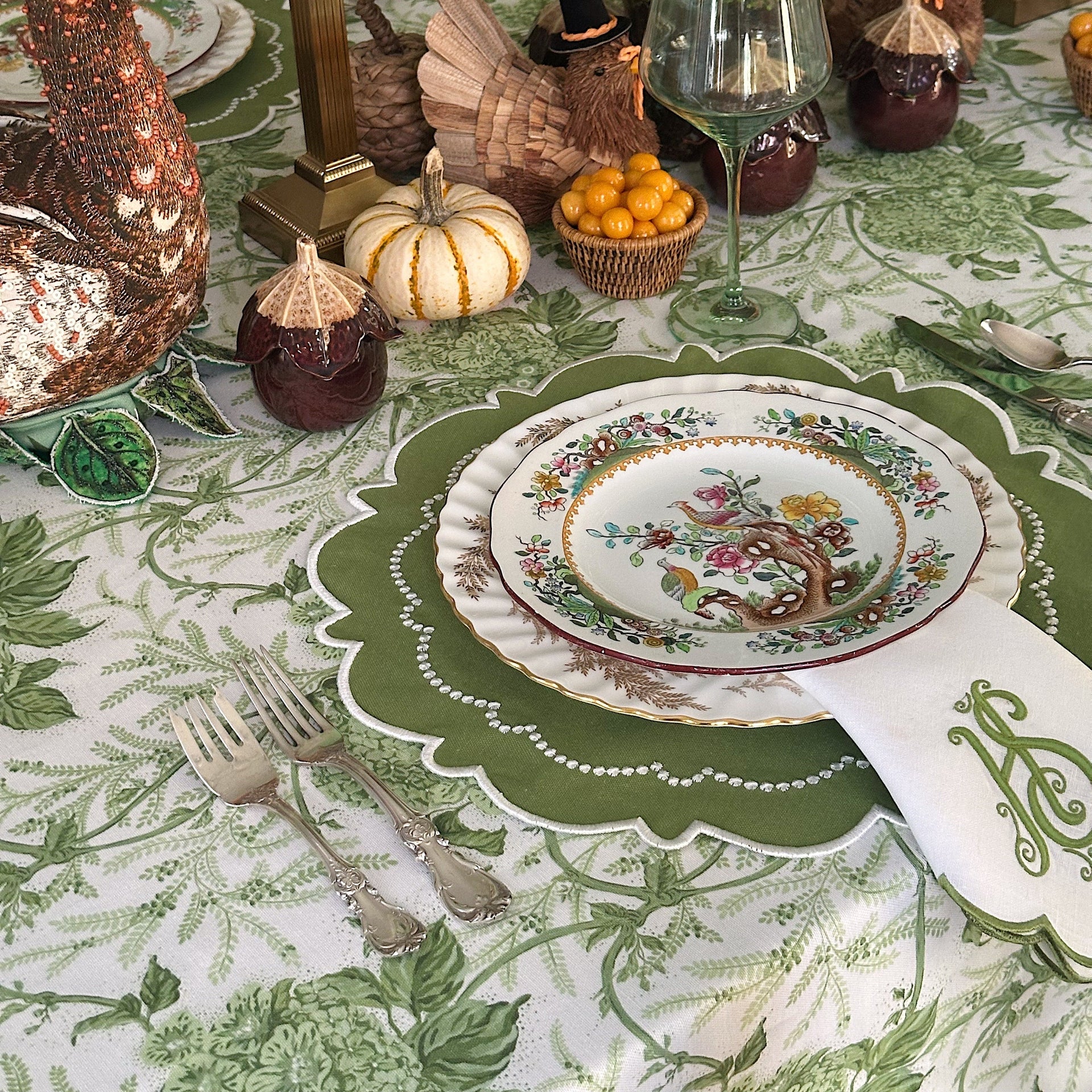 HARMONY GREEN ROUND PLACEMAT (Set Of 4)