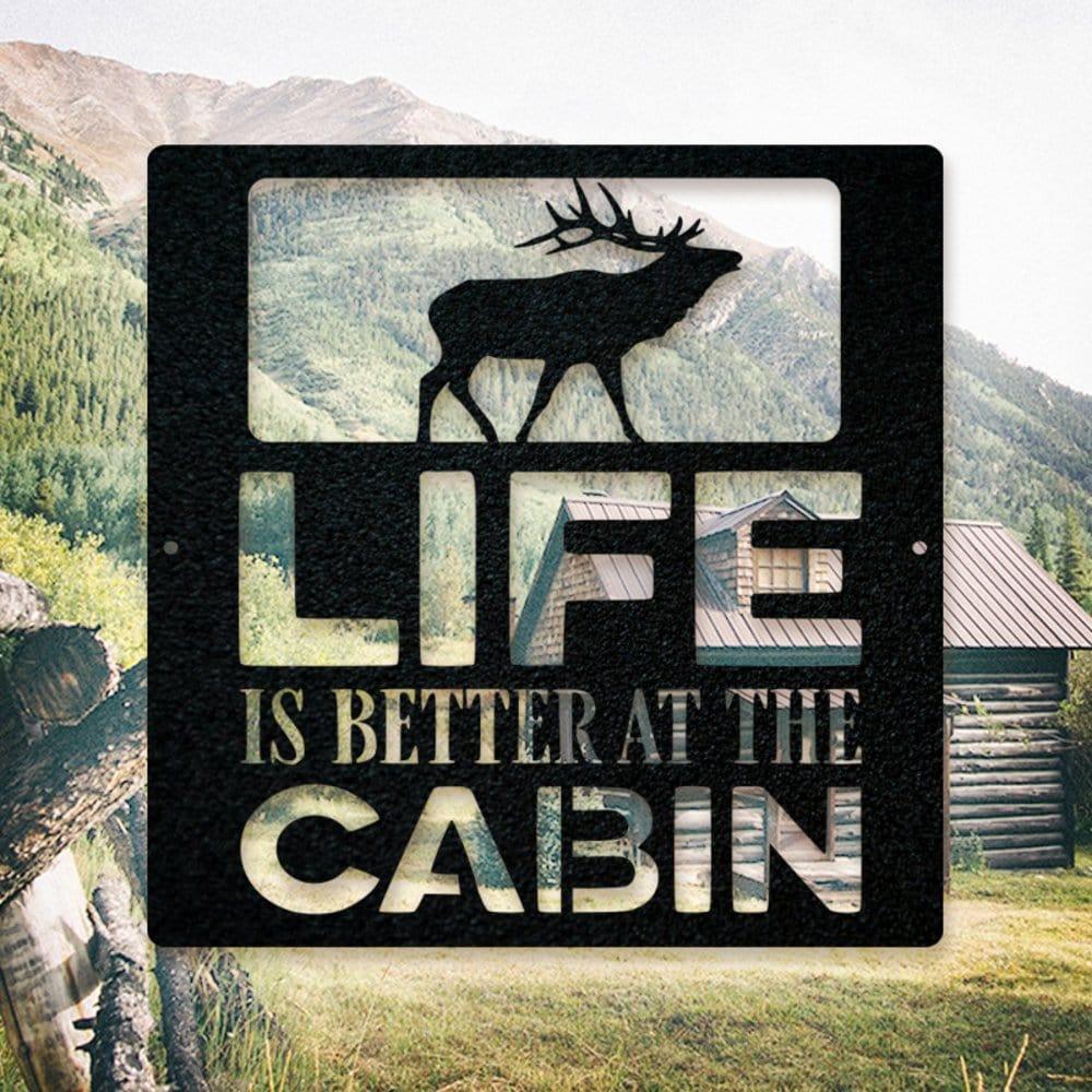 Elk Cabin Welcome Sign - Gifts for You 'n Me