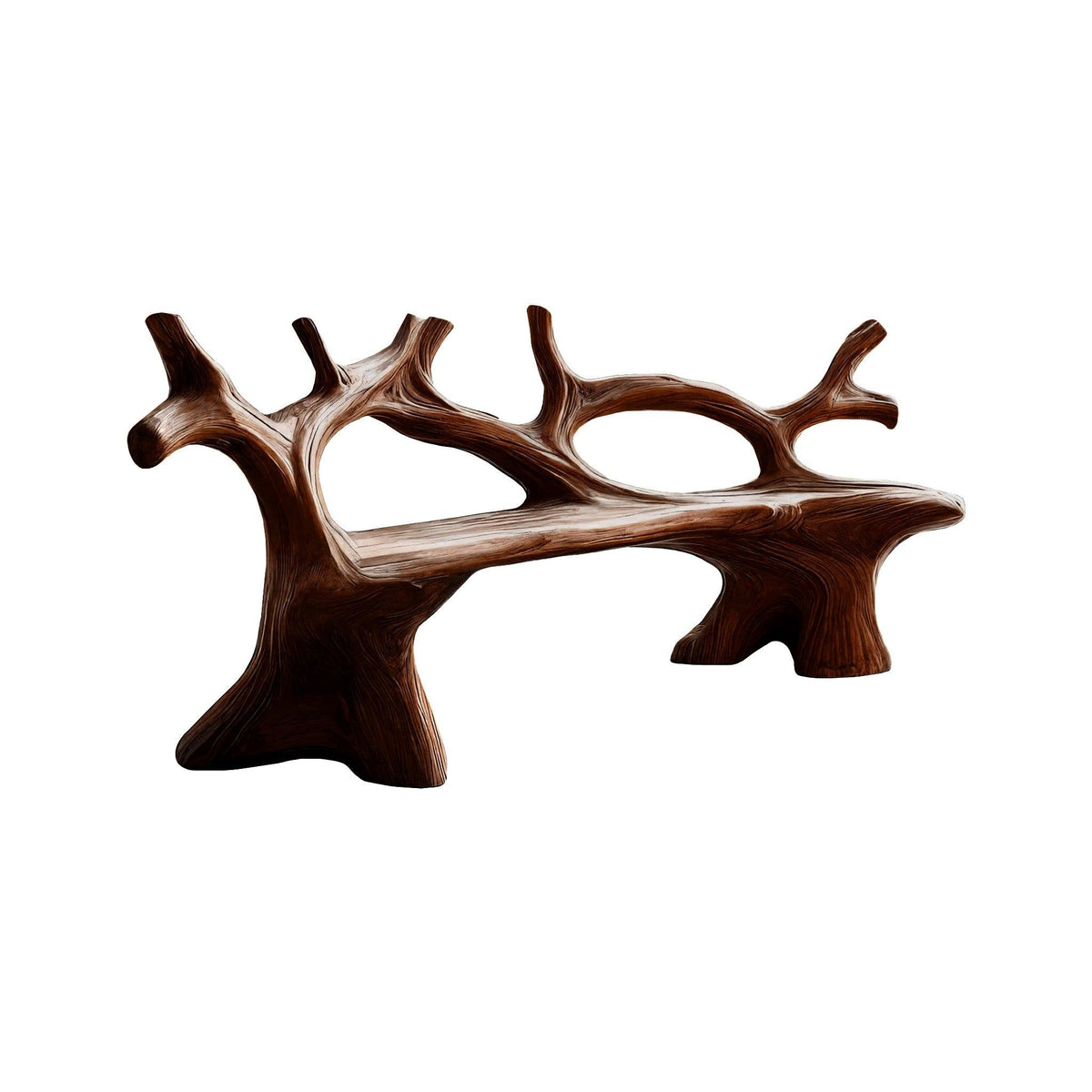 Elmwave Handcrafted Live Edge Outdoor Bench