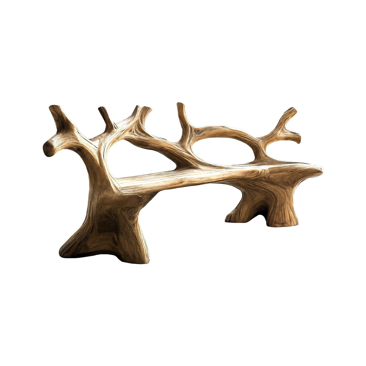 Elmwave Handcrafted Live Edge Outdoor Bench