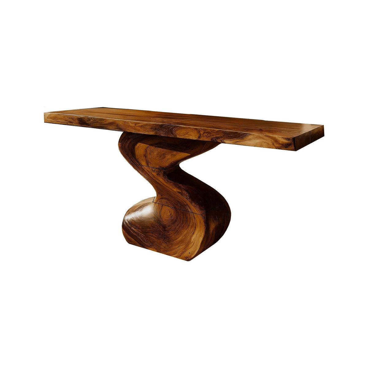 Elora Curve Solid Wood Console Table