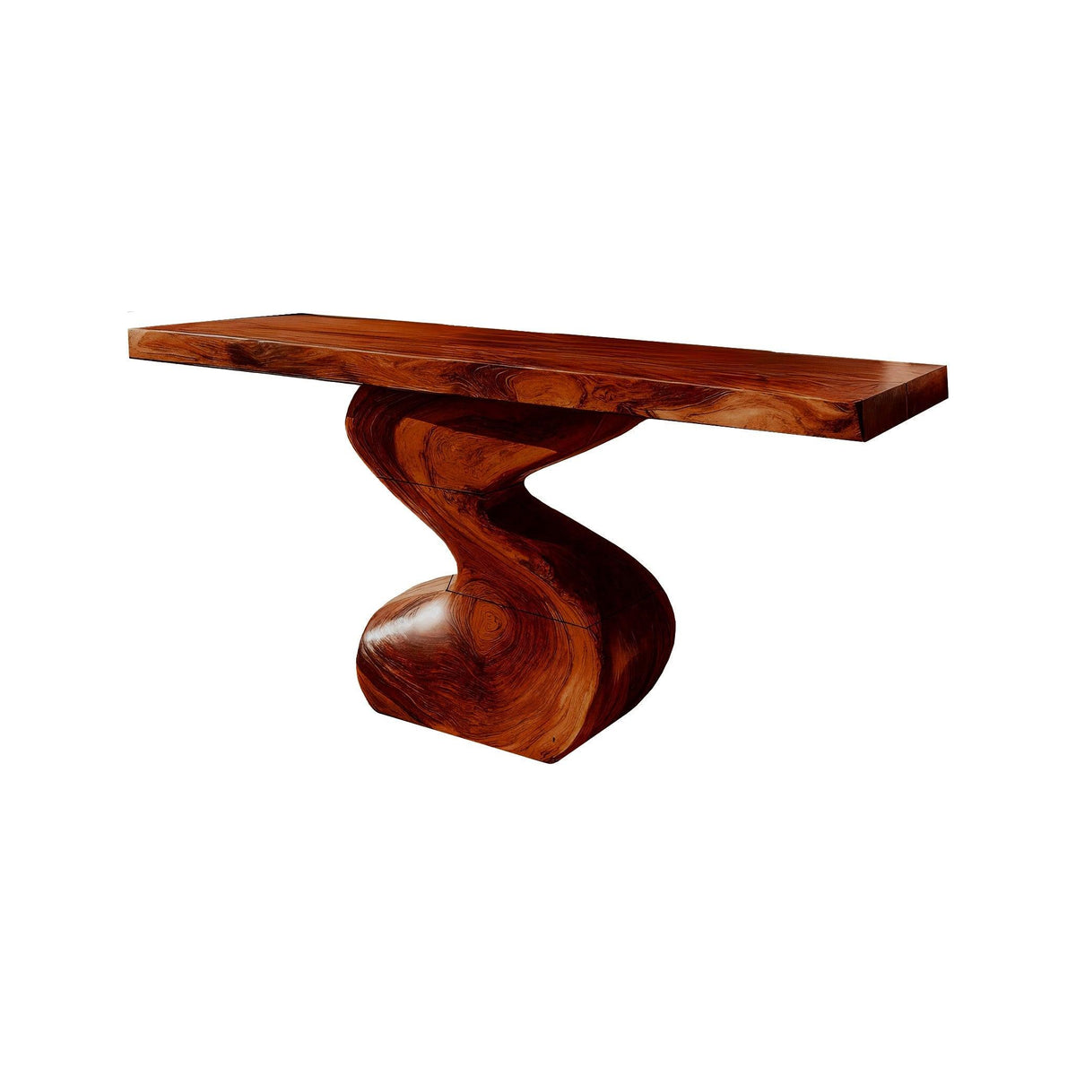 Elora Curve Solid Wood Console Table