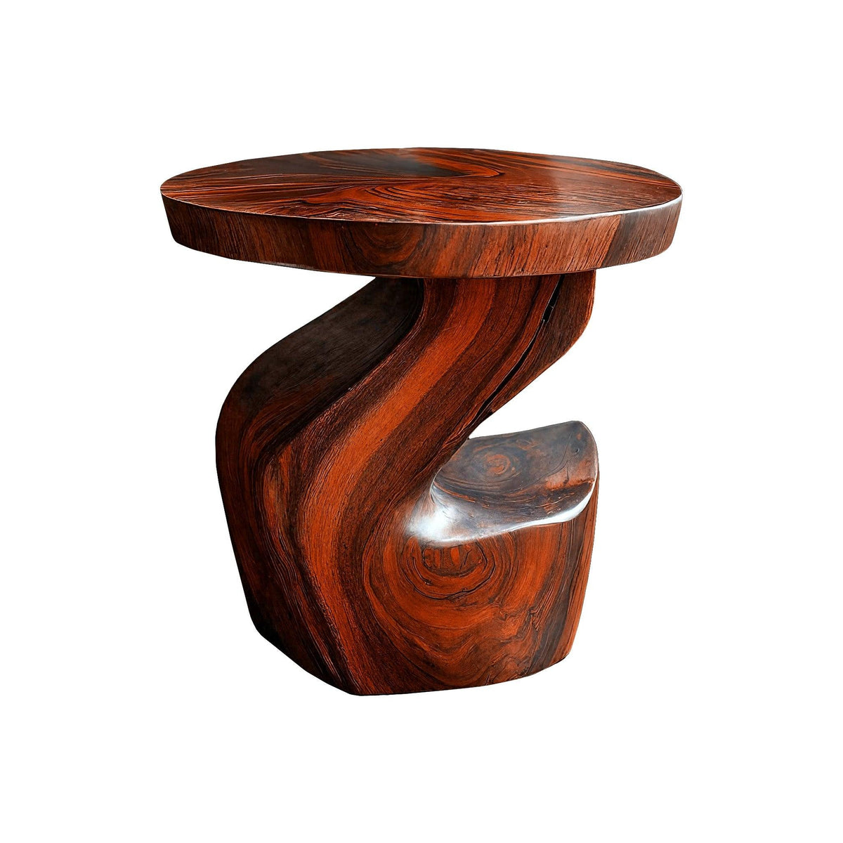 Elora Twist Solid Wood Side Table