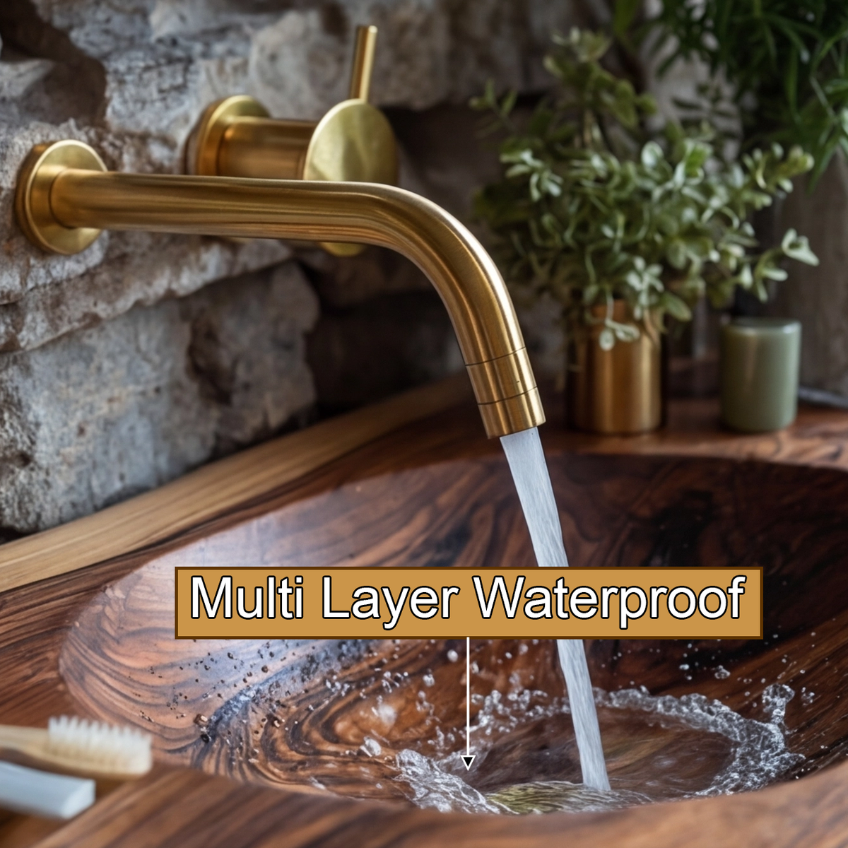 Elowen Live-Edge Wood Floating Bathroom Vanity with Integrated Sink
