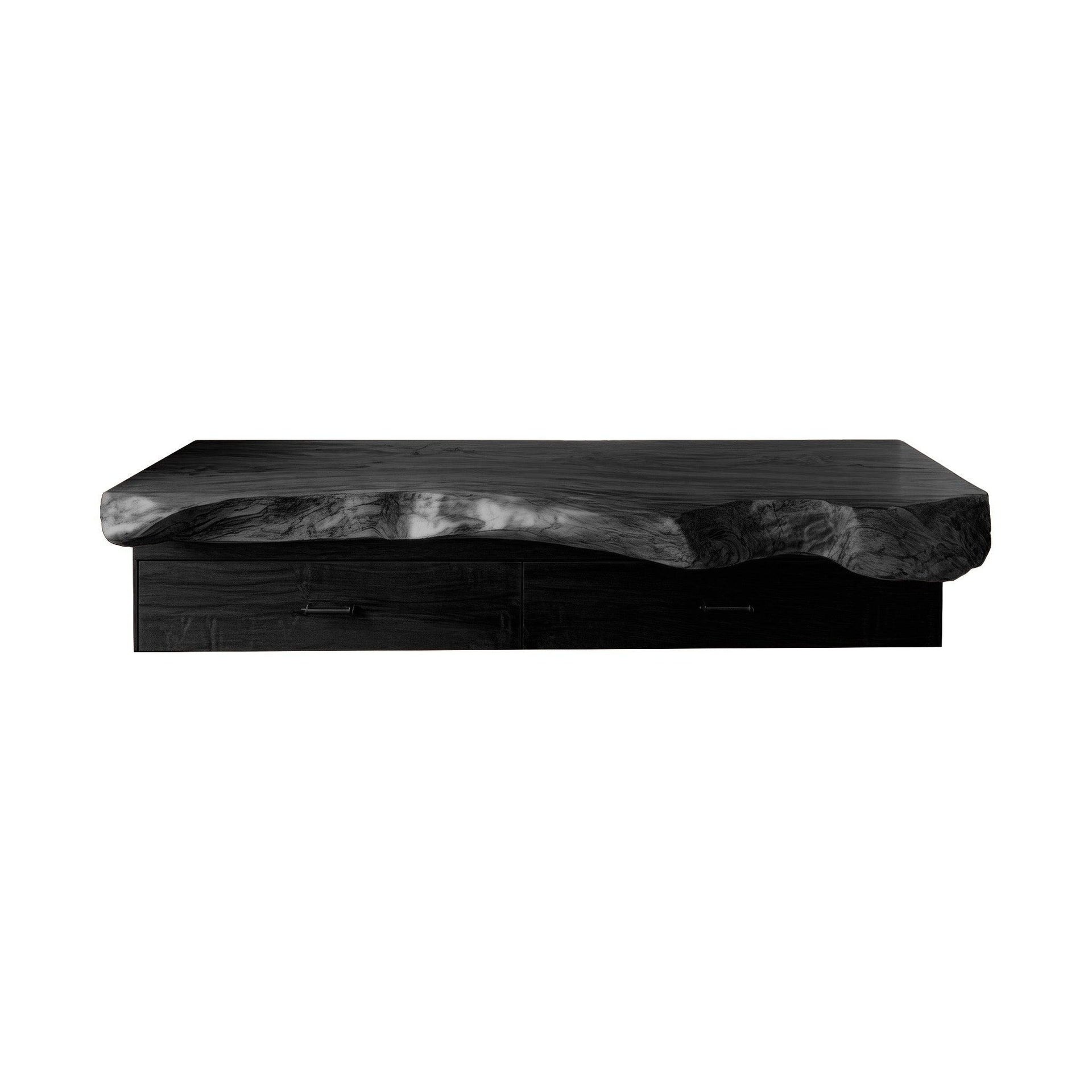 Elowen Live Edge Solid Wood Floating Bathroom Vanity with Drawers