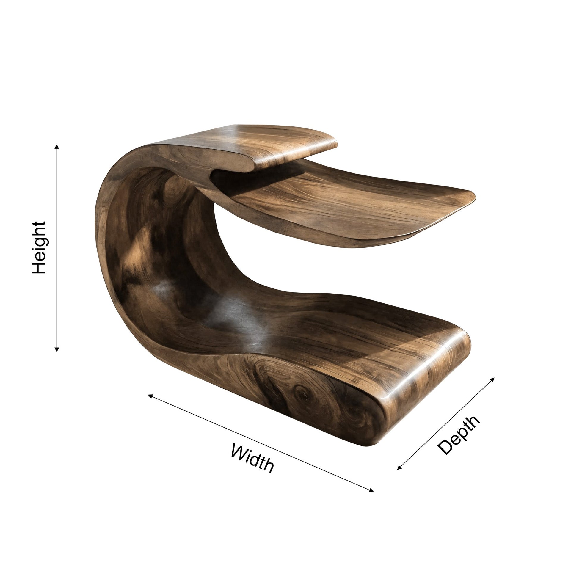 Elvara Handcrafted Solid Wood Side Table