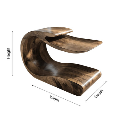 Elvara Handcrafted Solid Wood Side Table
