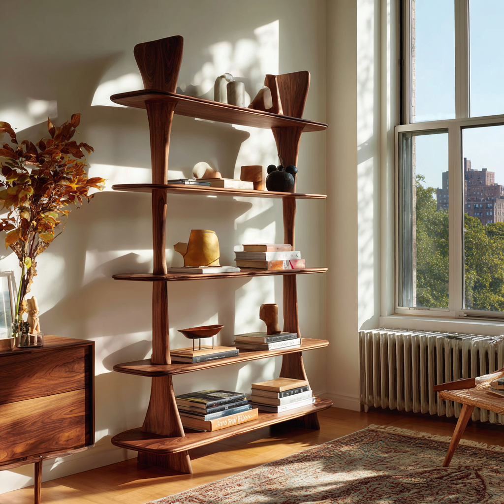 Elvryn Spire Solid Wood Bookshelf