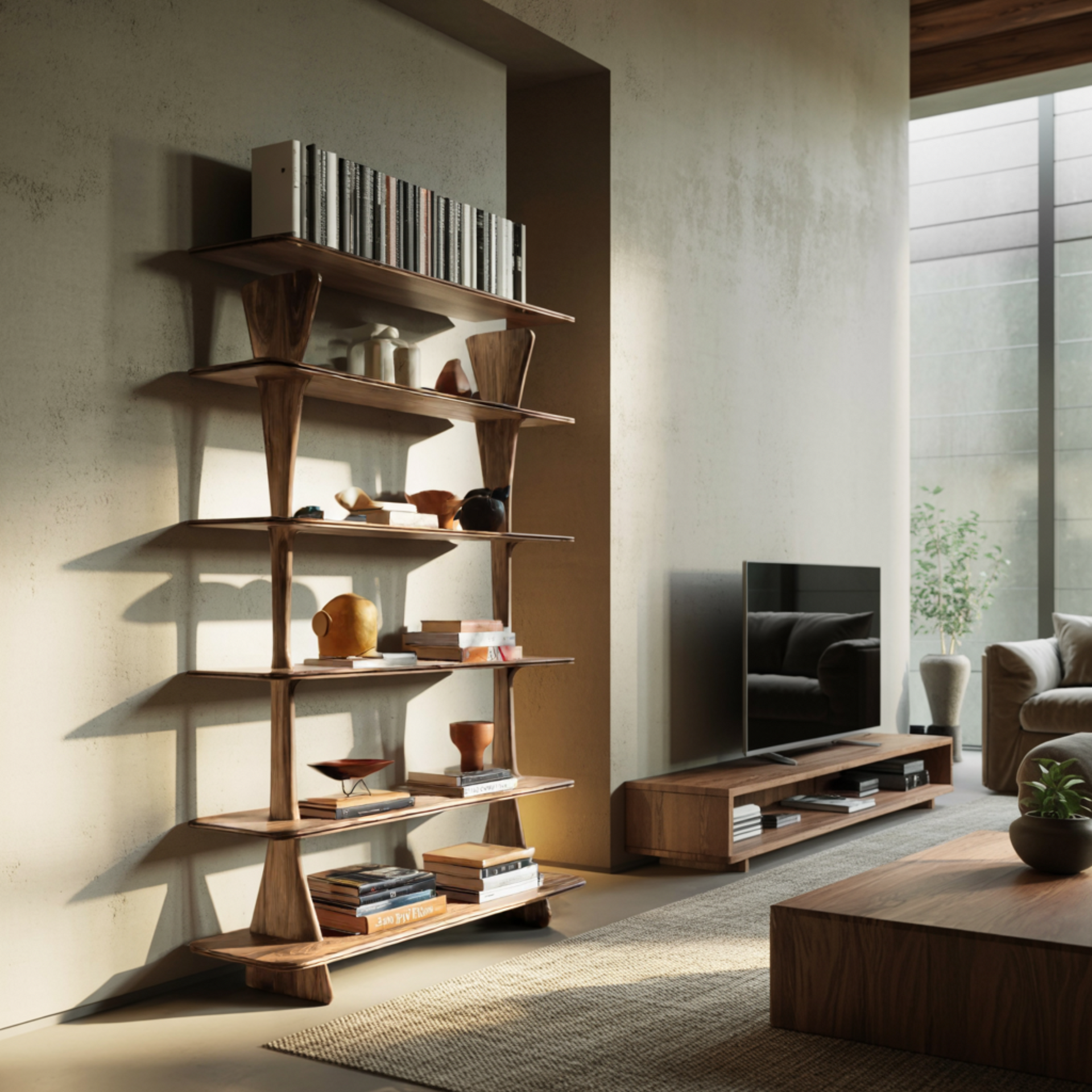 Elvryn Spire Solid Wood Bookshelf