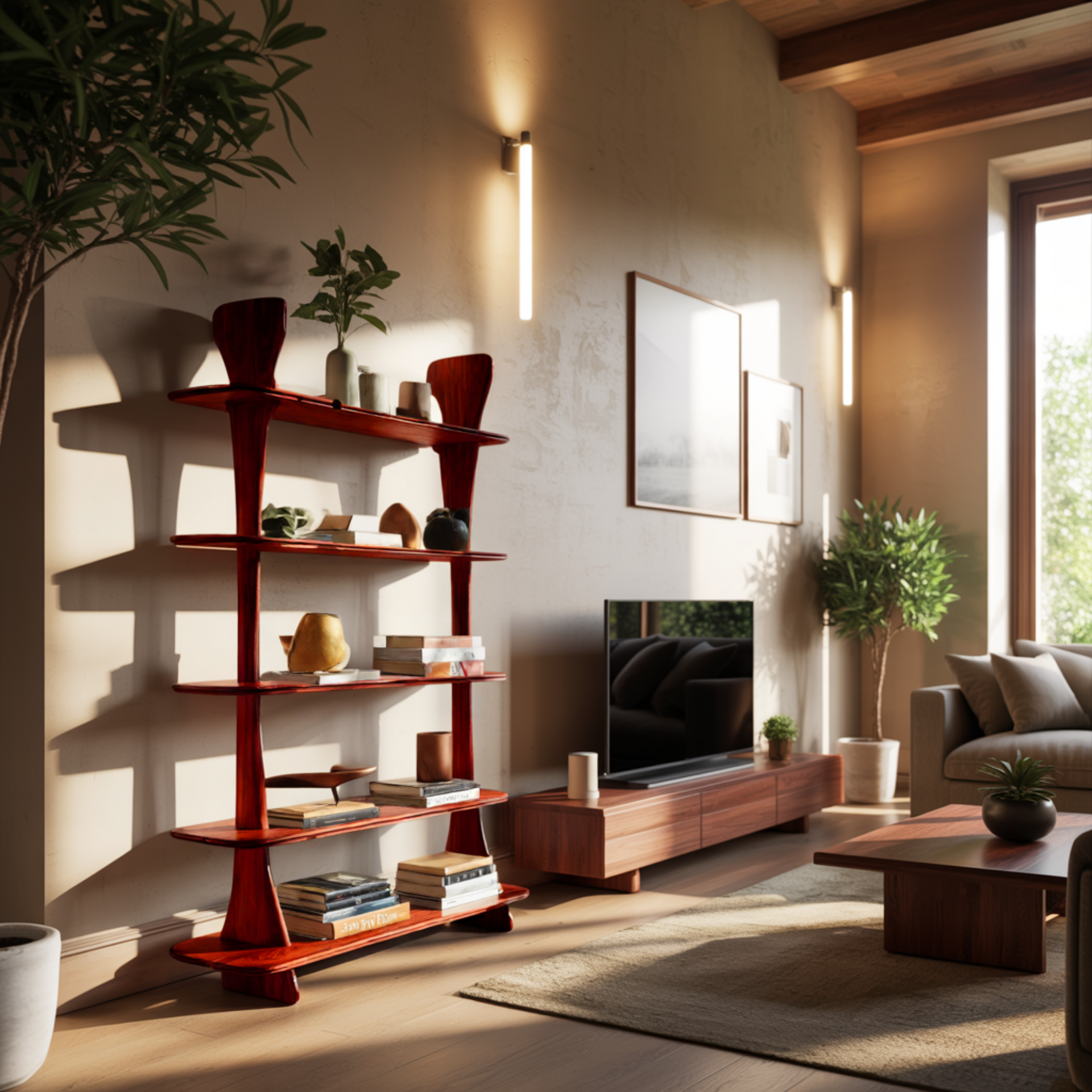 Elvryn Spire Solid Wood Bookshelf