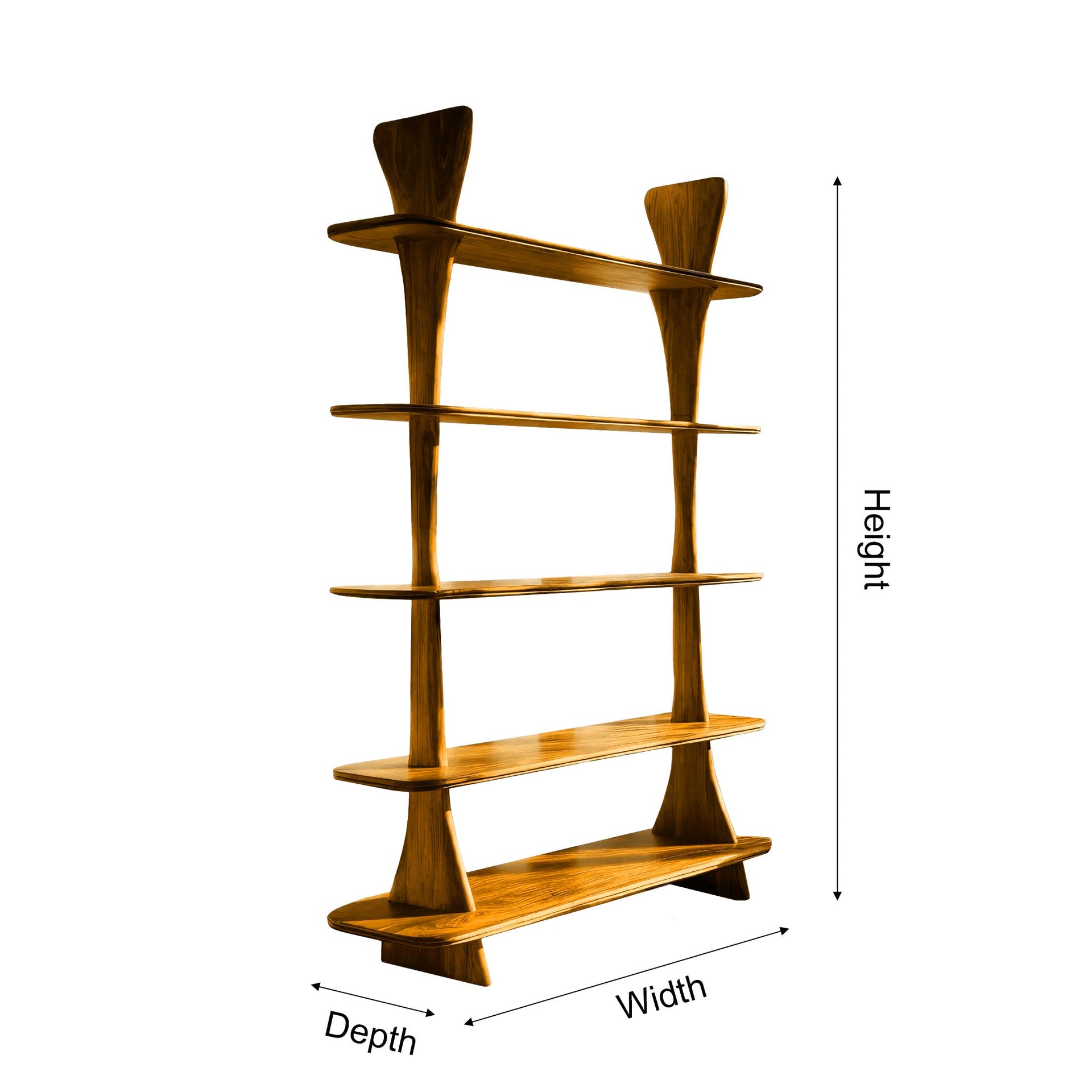 Elvryn Spire Solid Wood Bookshelf